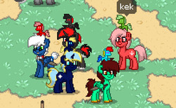 Size: 407x250 | Tagged: safe, artist:ad.revenge, oc, oc only, oc:bookjangels, oc:downvote, pony, derpibooru, pony town, derpibooru ponified, female, kek, male, meta, ponified, screenshots, straight