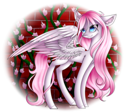Size: 4500x4000 | Tagged: safe, artist:squishkitti, oc, oc only, pegasus, pony, absurd resolution, female, flower, mare, solo