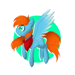 Size: 1315x1315 | Tagged: safe, artist:candyaicdraw, oc, oc only, oc:ryanna, pegasus, pony, abstract background, female, mare, solo