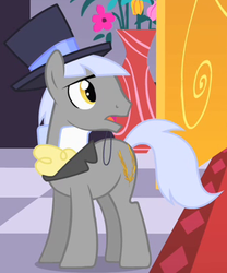 Size: 340x409 | Tagged: safe, screencap, caesar, count caesar, earth pony, pony, g4, the best night ever, background pony, cropped, hat, male, solo, stallion, top hat