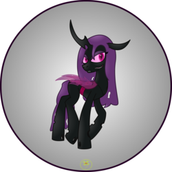 Size: 5000x5000 | Tagged: safe, artist:lakword, oc, oc only, oc:miasma, changeling, changeling queen, absurd resolution, changeling queen oc, female, purple changeling, queen, simple background, solo, transparent background