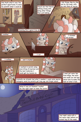 Size: 3000x4494 | Tagged: safe, artist:floofyfoxcomics, oc, oc only, oc:peppermint mocha (pegasusjedi), pegasus, pony, comic:a dash of peppermint, comic, crosscut saw, female, filly, high res, mouth hold, paintbrush, saw