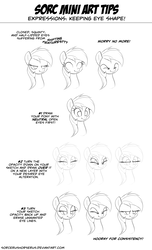 Size: 861x1415 | Tagged: safe, artist:sorcerushorserus, rainbow dash, pony, g4, bust, expressions, eyes closed, how to draw, lidded eyes, monochrome, portrait, sketch, tutorial