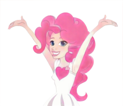Size: 592x512 | Tagged: safe, pinkie pie, human, g4, female, humanized, paintschainer, simple background, solo, transparent background