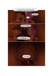 Size: 3541x5016 | Tagged: safe, artist:gashiboka, doctor whooves, princess gold lily, time turner, alicorn, earth pony, pony, comic:recall the time of no return, g4, absurd resolution, cocoon, comic