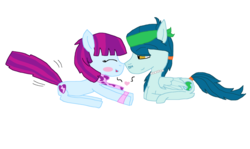 Size: 1024x610 | Tagged: safe, artist:huskyrbtorchick, captain planet, mystery mint, pony, equestria girls, g4, background human, captainmint, equestria girls ponified, female, male, ponified, shipping, straight