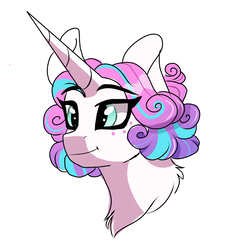 Size: 3000x3000 | Tagged: safe, artist:scarletskitty12, princess flurry heart, pony, g4, alternate hairstyle, female, freckles, high res, older, simple background, smiling, solo, white background