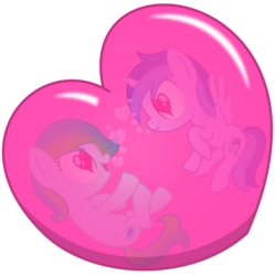 Size: 2141x2150 | Tagged: safe, artist:sny-por, sea swirl, seafoam, oc, oc:delphina depths, alicorn, pony, g4, aquaphilia, bubble, bubble fetish, fetish, gills, heart, heart eyes, high res, in bubble, infatuation, simple background, swirlicorn, transparent background, underwater, valentine's day, want it need it, wingding eyes