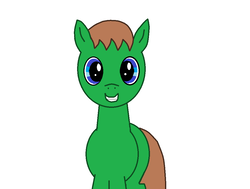 Size: 1012x766 | Tagged: safe, artist:ian sweeney, oc, oc only, oc:ian, earth pony, pony, grin, looking at you, male, ms paint, simple background, smiling, solo, stallion, white background
