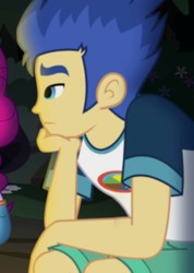 Size: 514x720 | Tagged: safe, screencap, flash sentry, equestria girls, g4, my little pony equestria girls: legend of everfree, camp everfree outfits, cropped, flash sentry is not amused, male, solo
