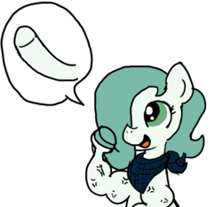 Size: 640x600 | Tagged: safe, artist:ficficponyfic, color edit, edit, edited edit, oc, oc only, oc:emerald jewel, earth pony, pony, colt quest, bandana, child, color, colored, colt, cute, femboy, foal, growth, hair over one eye, male, misleading thumbnail, muscle expansion, muscles, not a penis, smiling, solo