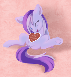 Size: 1260x1381 | Tagged: safe, artist:dusthiel, oc, oc only, oc:mellow moon, earth pony, pony, female, mare, solo, underhoof, valentine, valentine's day