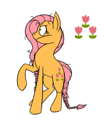 Size: 1600x1913 | Tagged: safe, artist:torusthescribe, posey, pony, g1, g4, braid, female, g1 to g4, generation leap, grumpy, raised hoof, solo