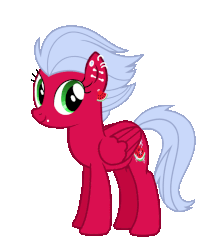 Size: 700x804 | Tagged: safe, artist:red-watercolor, oc, oc only, oc:melon frost, pegasus, pony, animated, ear piercing, earring, gif, jewelry, lip piercing, piercing, simple background, smiling, solo, transparent background