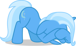 Size: 7000x4262 | Tagged: safe, artist:luckreza8, trixie, pony, unicorn, g4, to where and back again, .svg available, absurd resolution, covering, crouching, female, mare, scared, simple background, solo, transparent background, vector