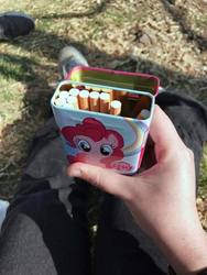 Size: 720x960 | Tagged: safe, pinkie pie, human, g4, cigarette, irl, irl human, pencil case, photo