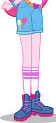Size: 1661x3633 | Tagged: dead source, safe, artist:limedazzle, edit, editor:teentitansfan201, vector edit, pinkie pie, equestria girls, g4, my little pony equestria girls: legend of everfree, boots, bracelet, clothes, cropped, female, jewelry, leg focus, legs, pictures of legs, shorts, simple background, socks, solo, transparent background, vector
