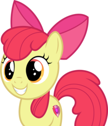 Size: 4308x5000 | Tagged: safe, artist:dashiesparkle, apple bloom, earth pony, pony, g4, absurd resolution, apple bloom's bow, bow, female, hair bow, simple background, smiling, solo, transparent background, vector