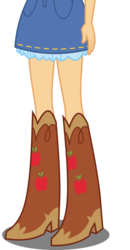 Size: 1500x2880 | Tagged: dead source, safe, artist:teentitansfan201, edit, vector edit, applejack, equestria girls, g4, boots, boots shot, clothes, cowboy boots, cropped, denim skirt, female, leg focus, legs, pictures of feet, pictures of legs, simple background, skirt, solo, transparent background, vector
