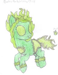 Size: 2550x3300 | Tagged: safe, artist:aridne, pony, dc comics, fire (dc), high res, ponified, solo, traditional art