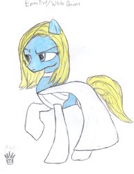 Size: 2550x3300 | Tagged: safe, artist:aridne, pony, emma frost, high res, marvel comics, ponified, solo, traditional art