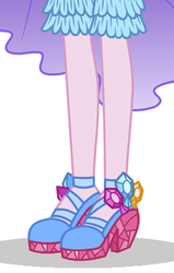 Size: 253x399 | Tagged: safe, pinkie pie, equestria girls, g4, my little pony equestria girls: legend of everfree, clothes, dress, female, gala dress, high heels, legs, pictures of legs, platform shoes, solo