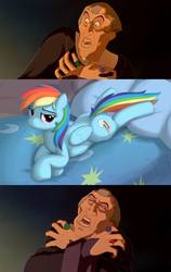 Size: 605x960 | Tagged: safe, artist:skipsy, edit, rainbow dash, g4, claude frollo, frollo, the hunchback of notre dame