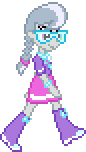 Size: 86x152 | Tagged: safe, artist:botchan-mlp, silver spoon, equestria girls, g4, animated, cute, desktop ponies, female, gif, glasses, pixel art, silverbetes, simple background, solo, sprite, teenager, transparent background, walking