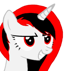 Size: 500x500 | Tagged: safe, oc, oc only, oc:starlight blitz, pony, unicorn, red and black oc, simple background, solo, transparent background