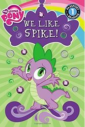 Size: 214x320 | Tagged: safe, spike, dragon, g4, book, cover, male, open mouth, pun, smiling, solo, spikelove, we like ike, we like spike