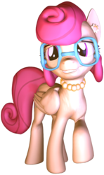 Size: 572x966 | Tagged: safe, artist:fillerartist, posey shy, pony, g4, 3d, blender, female, looking at you, raised hoof, render, solo, worried
