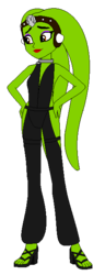 Size: 249x648 | Tagged: safe, artist:magic-kristina-kw, alien, twi'lek, equestria girls, g4, collar, dancer, equestria girls-ified, eyeshadow, green, high heels, irl, lipstick, makeup, oola, shackle, shoes, simple background, slave, solo, star wars, star wars: return of the jedi, story included, toy, transparent background