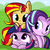 Size: 1080x1080 | Tagged: safe, artist:tjpones, starlight glimmer, sunset shimmer, twilight sparkle, alicorn, pony, unicorn, g4, counterparts, cuddle puddle, cuddling, cute, daaaaaaaaaaaw, female, floppy ears, fluffy, glimmerbetes, hnnng, magical trio, pony pile, shimmerbetes, smiling, tjpones is trying to murder us, trio, twiabetes, twilight sparkle (alicorn), twilight's counterparts