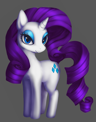 Size: 940x1199 | Tagged: safe, artist:lewdmanakitty, rarity, pony, unicorn, g4, female, gray background, simple background, solo
