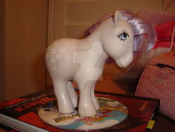 Size: 900x675 | Tagged: safe, artist:faerie-starv, blossom, pony, g1, irl, photo, solo, toy, watermark