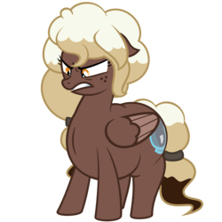 Size: 7000x7000 | Tagged: safe, artist:worstsousaphonehorse, oc, oc only, oc:sweeter mocha, pegasus, pony, absurd resolution, angry, belly, chubby, cutie mark, fat, female, freckles, simple background, story in the source, transparent background, vector, weight gain