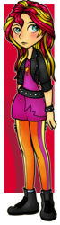 Size: 467x1738 | Tagged: safe, artist:abyssinchaos, sunset shimmer, equestria girls, g4, clothes, female, redesign, solo