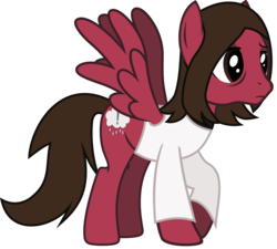 Size: 1250x1125 | Tagged: safe, artist:lightningbolt, derpibooru exclusive, changeling, pegasus, pony, g4, .svg available, bags under eyes, brent wilson, casual, changeling in the description, clothes, disguise, disguised changeling, frown, male, panic! at the disco, ponified, sad, shirt, show accurate, simple background, solo, spread wings, stallion, svg, transparent background, undershirt, vector, wings