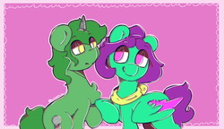 Size: 1995x1152 | Tagged: safe, artist:yunieelloa, oc, oc only, oc:lugas, pegasus, pony, unicorn, female, mare