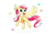 Size: 2172x1431 | Tagged: safe, artist:stasushka, fluttershy, butterfly, pegasus, pony, g4, cute, female, flying, mare, open mouth, shyabetes, simple background, smiling, solo, spread wings, traditional art, white background, wings