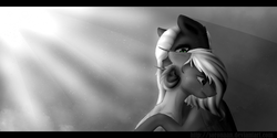Size: 1024x512 | Tagged: safe, artist:isorrayi, oc, oc only, original species, pegasus, pony, crying, female, horns, hug, mare, neo noir, partial color