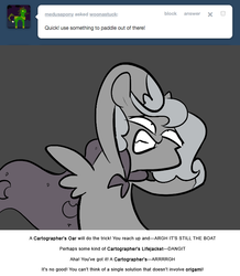 Size: 666x763 | Tagged: safe, artist:egophiliac, princess luna, alicorn, pony, moonstuck, g4, female, filly, grayscale, marauder's mantle, monochrome, solo, tumblr, tumblr comic, woona, younger