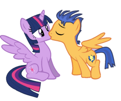 Size: 730x607 | Tagged: safe, artist:princessponypaint, flash sentry, twilight sparkle, alicorn, pegasus, pony, g4, female, kiss on the lips, kissing, male, ship:flashlight, shipping, simple background, straight, twilight sparkle (alicorn), vector, white background