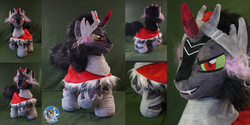 Size: 1996x1000 | Tagged: safe, artist:essorille, king sombra, pony, g4, irl, photo, plushie, solo
