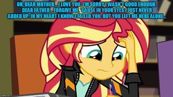 Size: 888x499 | Tagged: safe, edit, edited screencap, screencap, sunset shimmer, equestria girls, g4, five finger death punch, lyrics, remember everything, song reference, text