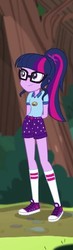 Size: 194x663 | Tagged: safe, screencap, sci-twi, twilight sparkle, equestria girls, g4, my little pony equestria girls: legend of everfree, clothes, converse, female, legs, shoes, shorts, sneakers, socks, solo