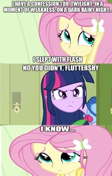 Size: 864x1352 | Tagged: safe, fluttershy, spike, twilight sparkle, dog, equestria girls, g4, backpack, bill dauterive, confession, false confession, hallway, hank hill, hank's on board, king of the hill, lockers, lying, reference, spike the dog, twilight sparkle is not amused, unamused