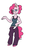 Size: 324x562 | Tagged: safe, artist:marimey, pinkie pie, earth pony, anthro, unguligrade anthro, g4, female, simple background, solo, white background