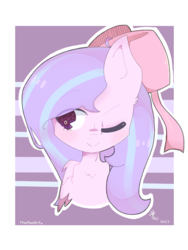 Size: 1536x2048 | Tagged: safe, artist:mewmewsart, oc, oc only, pegasus, pony, bow, female, hair bow, mare, solo