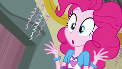 Size: 1904x1090 | Tagged: safe, screencap, pinkie pie, equestria girls, g4, :o, bracelet, female, jewelry, kissy face, o-face, open mouth, solo